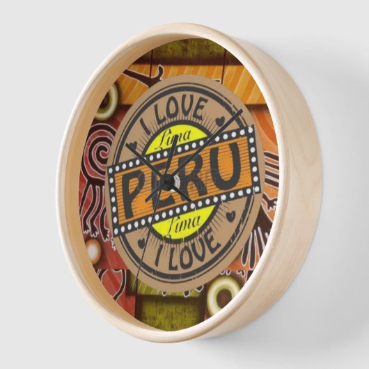 Reloj de pared Ilove Peru (Hoek)
