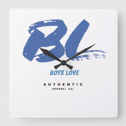 Reloj de pared Logo BL Vierkante Klok (Voorkant)