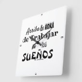 Reloj de pared motivacional vierkante klok (Hoek)