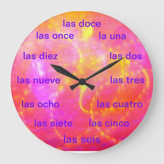 Reloj de pared - Multicolor Grote Klok (Voorkant)