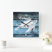 Reloj de pared Nicaragua, Tortuga Vierkante Klok (Huis)
