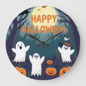 Reloj de pared para niños en Halloween  Grote Klok (Voorkant)