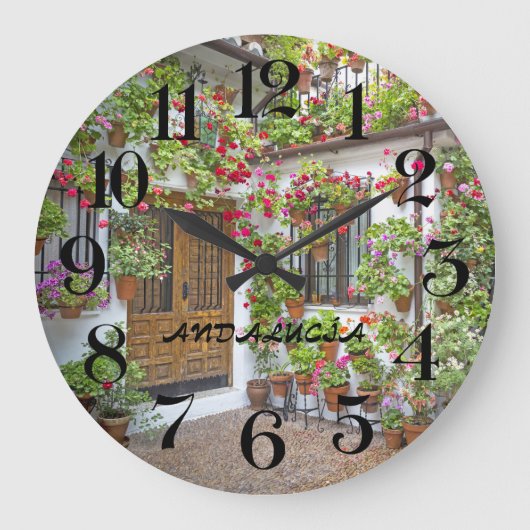 reloj de pared patio de Córdoba en España Grote Klok (Voorkant)