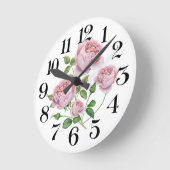 reloj de pared rosas a la acuarela ronde klok (Hoek)