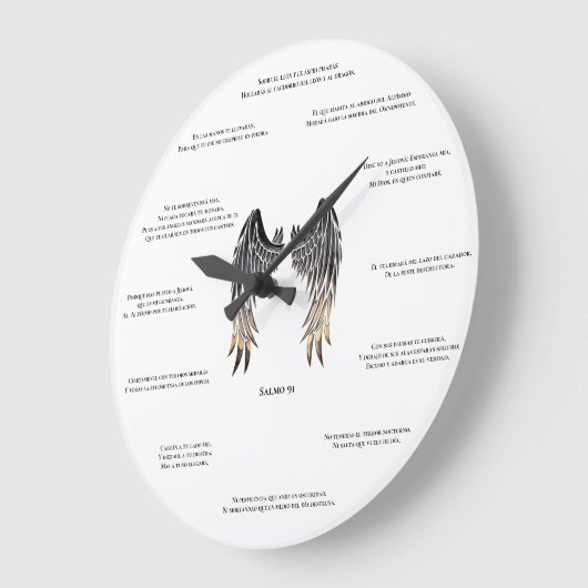 Reloj de pared Salmo 91 Grote Klok (Hoek)