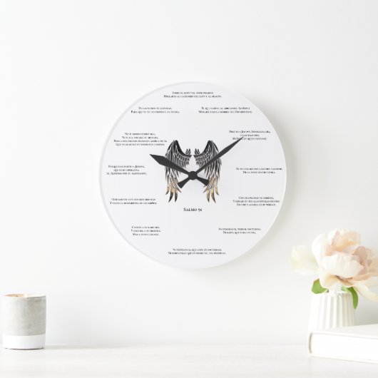 Reloj de pared Salmo 91 Grote Klok (Huis)