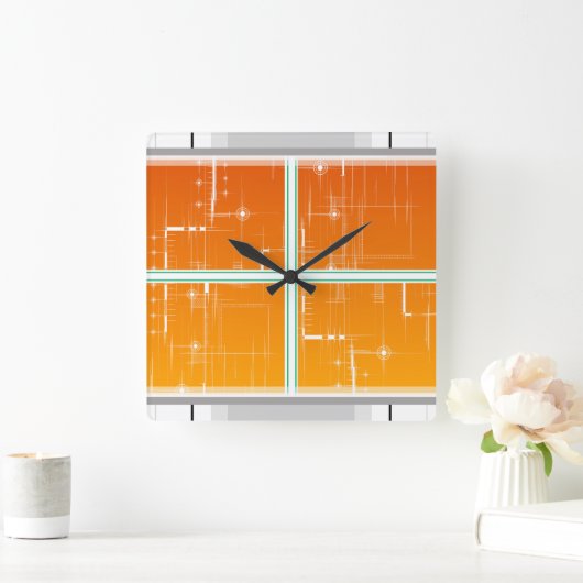 Reloj de pared vierkante klok (Huis)