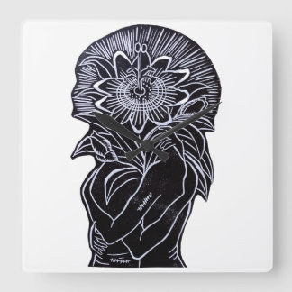 Reloj de pared vierkante klok