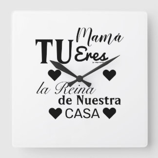 reloj dia de la madre vierkante klok