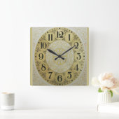 Reloj Dorado Vierkante Klok (Huis)