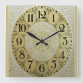Reloj Dorado Vierkante Klok (Voorkant)