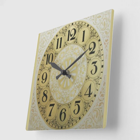 Reloj Dorado Vierkante Klok (Hoek)