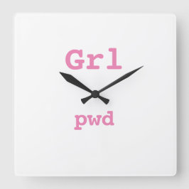 Reloj Grl pwd Vierkante Klok