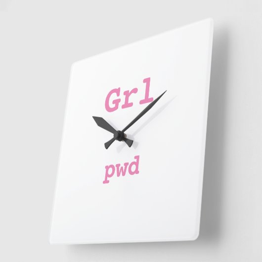 Reloj Grl pwd Vierkante Klok (Hoek)
