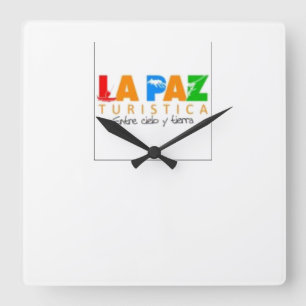 Reloj La Paz entre cielo y tierra Vierkante Klok