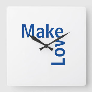 Reloj maakt liefde vierkante klok
