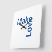 Reloj maakt liefde vierkante klok (Hoek)