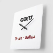 Reloj Oruro - Bolivia Vierkante Klok (Hoek)
