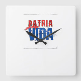 Reloj Patria y vida Vierkante Klok