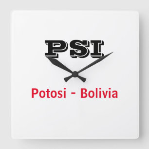 Reloj Potosi Bolivia Vierkante Klok