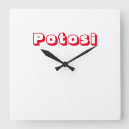 Reloj Potosi Vierkante Klok