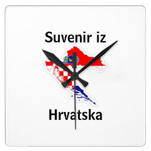 Reloj recuerdo de Croacia Vierkante Klok