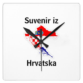 Reloj recuerdo de Croacia Vierkante Klok