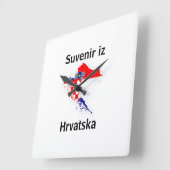 Reloj recuerdo de Croacia Vierkante Klok (Hoek)