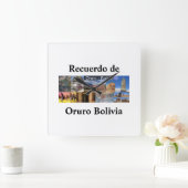 Reloj recuerdo de oruro Bolivia Vierkante Klok (Huis)