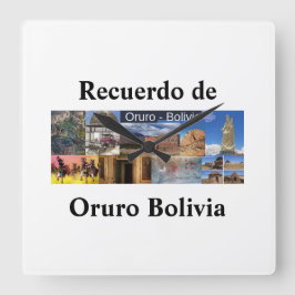 Reloj recuerdo de oruro Bolivia Vierkante Klok