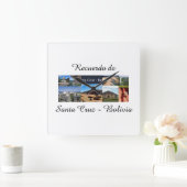 Reloj recuerdo de Santa Cruz Bolivia Vierkante Klok (Huis)