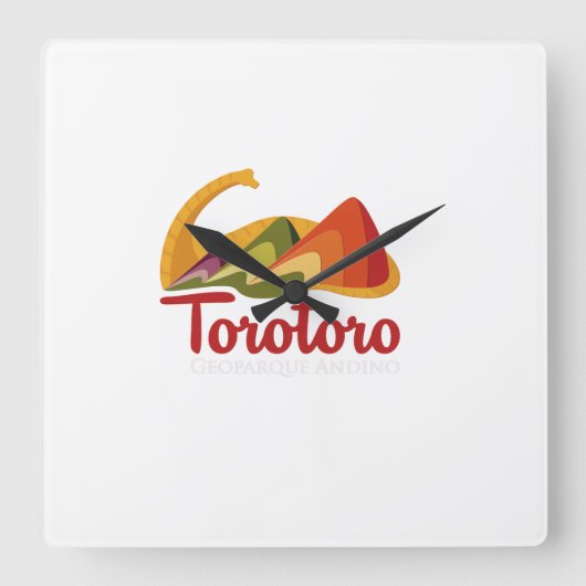 Reloj recuerdo de toro toro vierkante klok (Voorkant)