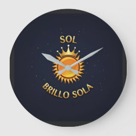 Reloj Redondo Grande con Logo Sol Brillo Sola Grote Klok