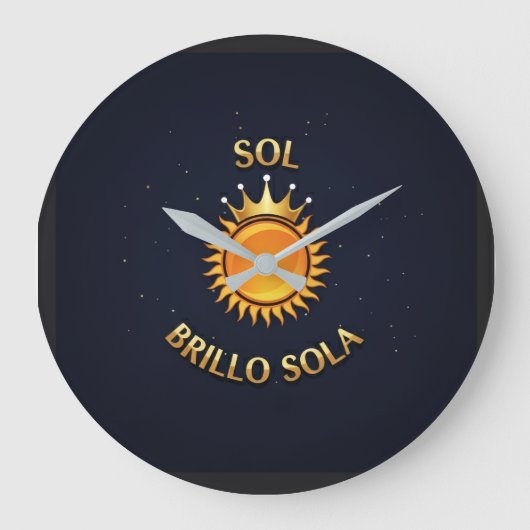 Reloj Redondo Grande con Logo Sol Brillo Sola Grote Klok (Voorkant)