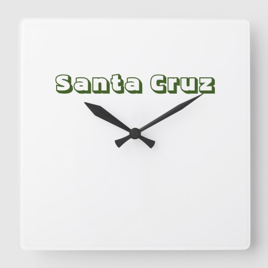 Reloj Santa Cruz Vierkante Klok (Voorkant)