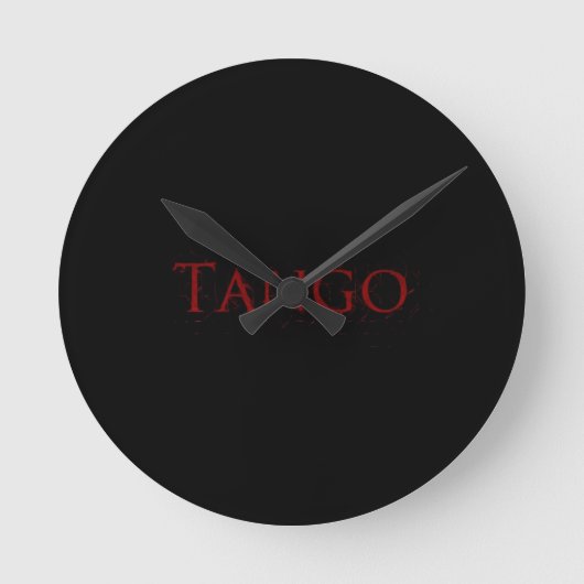 Reloj tango negro ronde klok (Voorkant)