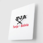 Reloj Tarija Bolivia Vierkante Klok (Hoek)