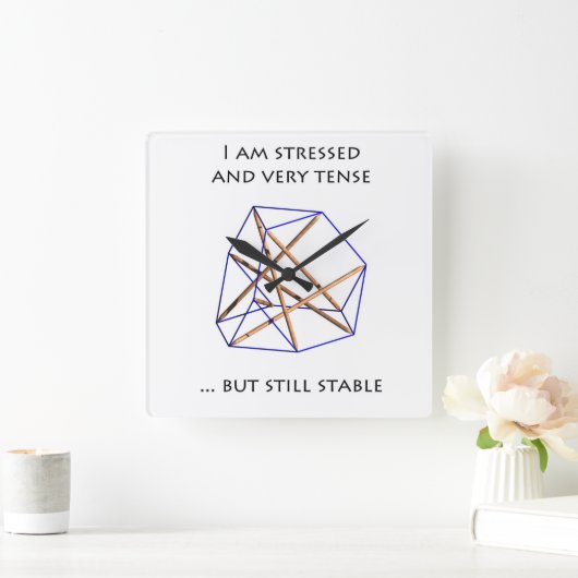 Reloj Tensegridad Vierkante Klok (Huis)