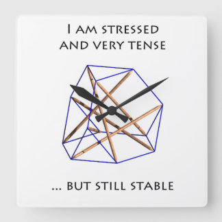 Reloj Tensegridad Vierkante Klok