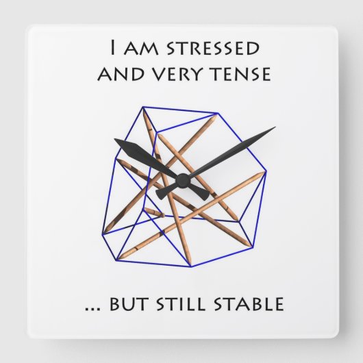 Reloj Tensegridad Vierkante Klok (Voorkant)