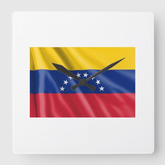 Reloj Venezuela Vierkante Klok (Voorkant)