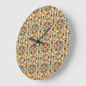 Relojes de pared  Geometric Watercolor Mosaic Grote Klok (Hoek)