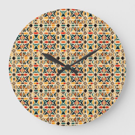 Relojes de pared  Geometric Watercolor Mosaic Grote Klok (Voorkant)