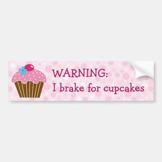 Rem op Cupcakes Bumpersticker (Voorkant)
