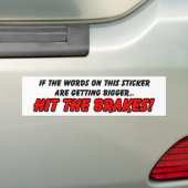 Rem op de humoristische bumpersticker (Op auto)