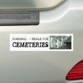 Rem voor begraafplaatsen bumpersticker (Op auto)