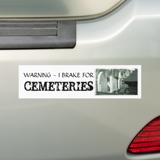 Rem voor begraafplaatsen bumpersticker (Op auto)