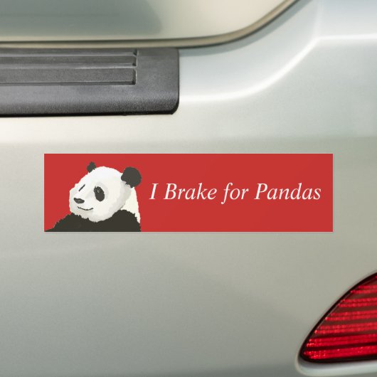 Rem voor Bumpersticker Pandas (Op auto)