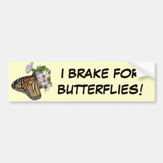 Rem voor Butterflies Bumpersticker (Voorkant)