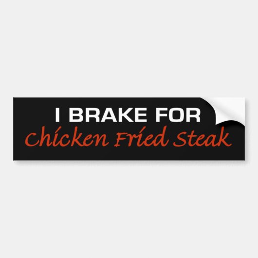 Rem voor Chicken Fried Steak Bumpersticker (Voorkant)